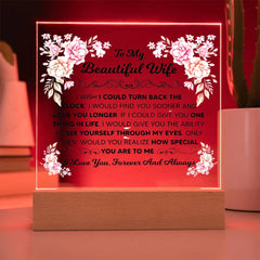 To My Beautiful Wife – Acrylic Square